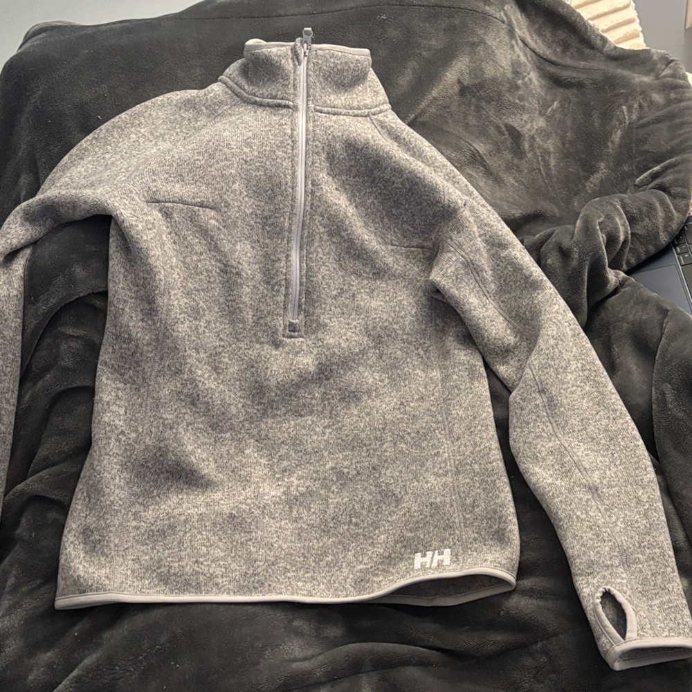 Helly Hansen Women’s Heather Gray, 1/4 Zip-Up Fleece Pullover